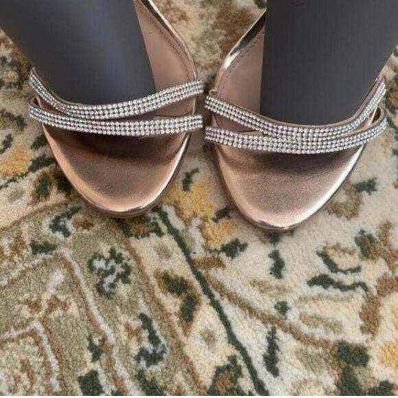 Steve Madden Sweetest Copper and Rhinestone Formal Wedding High Stiletto heels - Picture 2 of 12